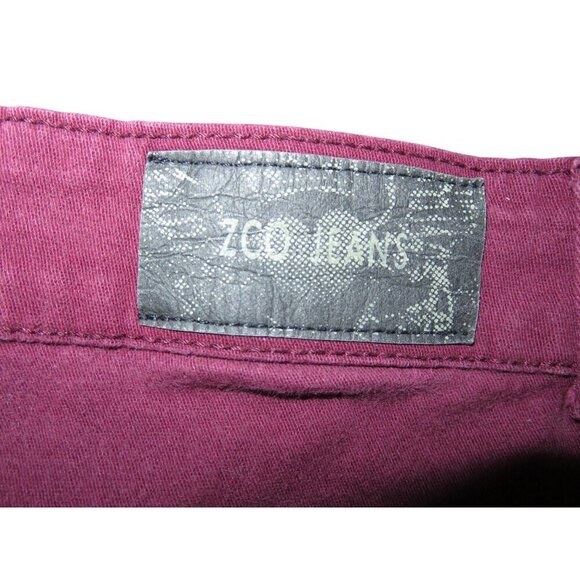 ZOO Fuchsia Denim Jeans High Waist size 16 inseam 28.5 - Picture 4 of 6